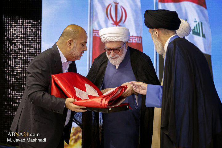 مراسم تکریم مواکب حسینی در حرم مطهر رضوی