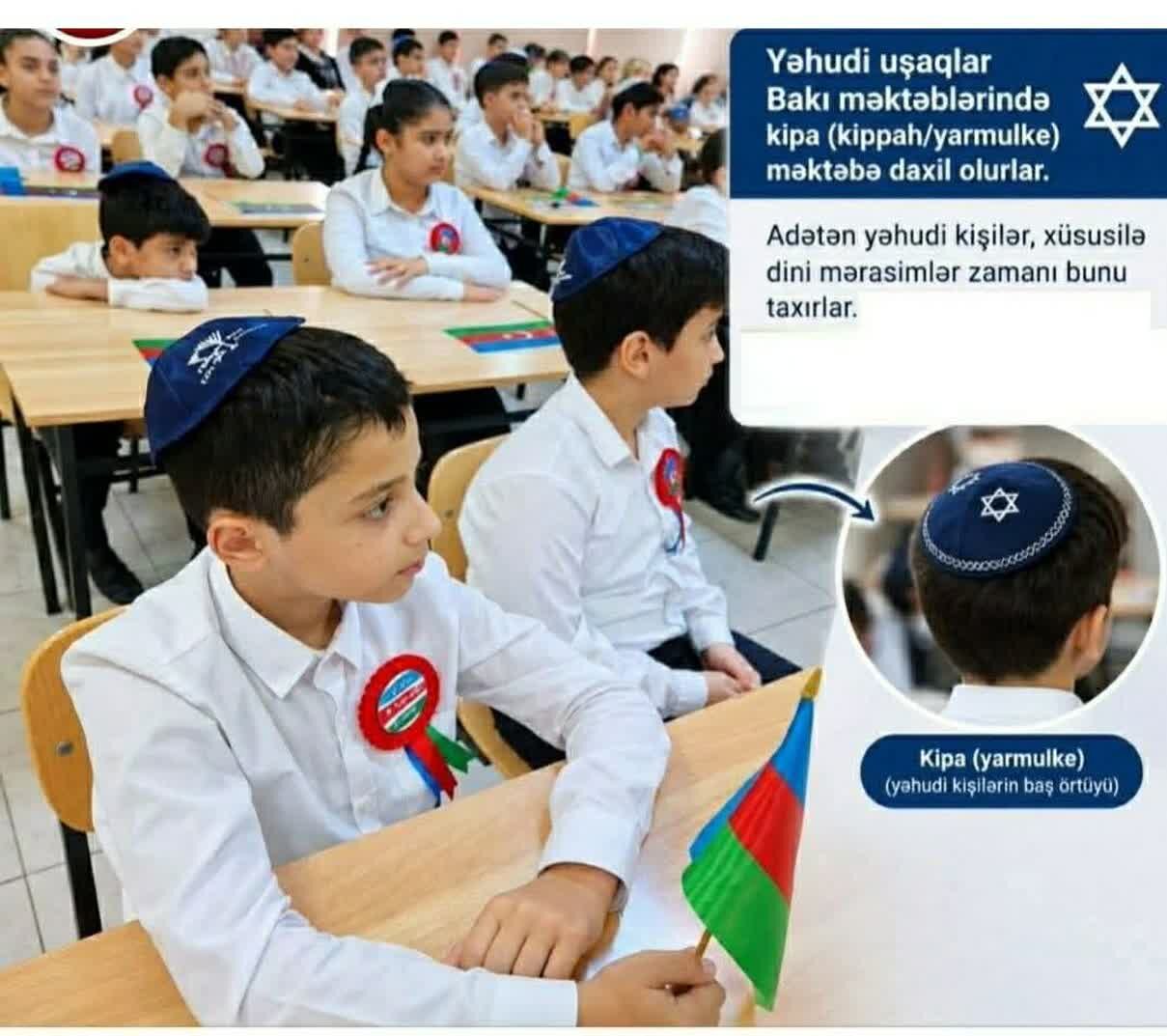 "Хабад-Ор-Авнер" мәктәби 152 нөмрәли там орта мәктәб кими фәалијјәт ҝөстәрдији һалда орада јәһуди ушаглара Төврат вә Талмуд кечирилир. Нијә???