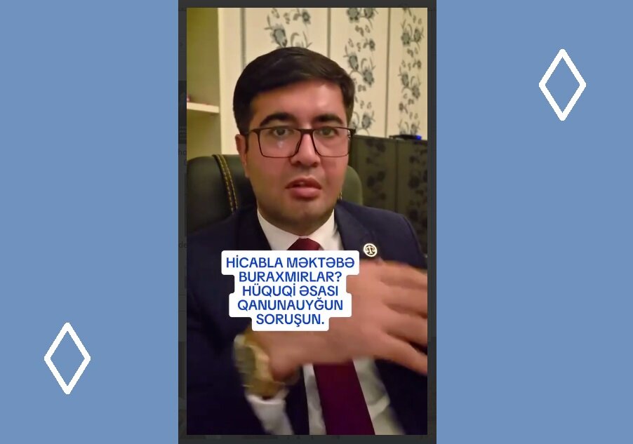 Видео \ Директорлар Һиҹаблы шаҝирдләри дәрсә бурахмырларса валидејнләр садәҹә һәмин гадағанын һүгуги әсасыны тәләб етсинләр