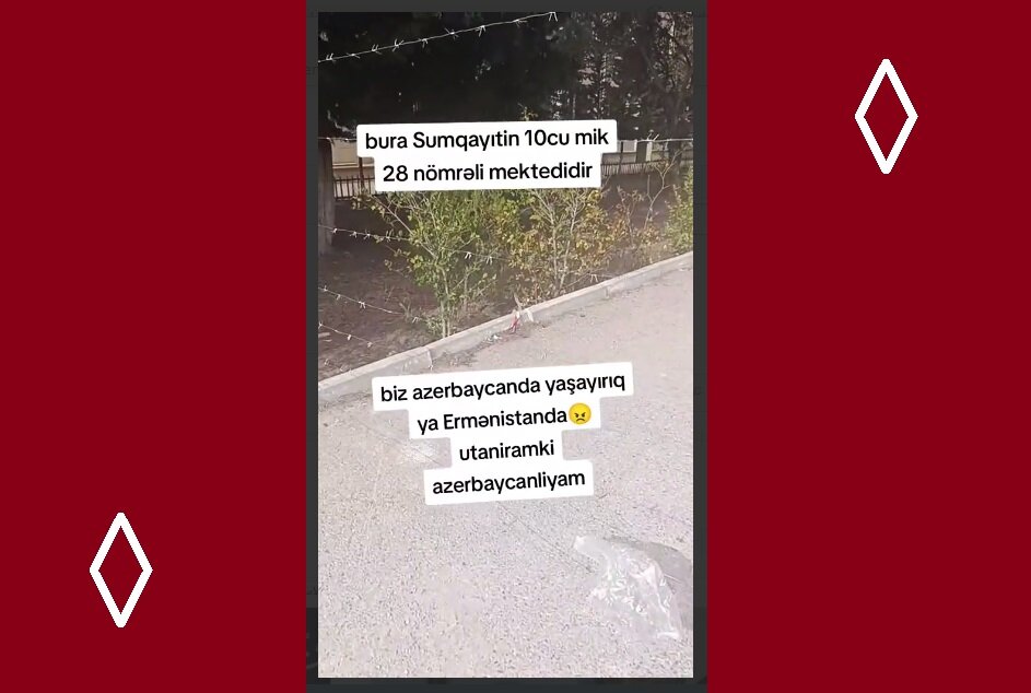Видео \ Сумгајытда 28 нөмрәли мәктәб тиканлы мәфтилләрлә һасара алыныб ки, Һиҹаблы шаҝирдләр мәктәбә ҝирмәсин