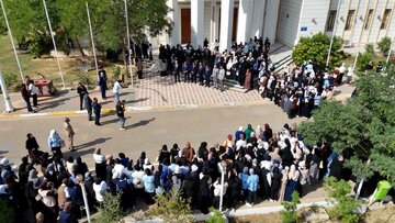 تقرير مصور/ وقفة احتجاجية لجامعة الأنبار العراقية رفضاً لحظر الحجاب في أذربيجان