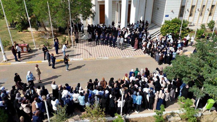 تقرير مصور/ وقفة احتجاجية لجامعة الأنبار العراقية رفضاً لحظر الحجاب في أذربيجان