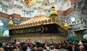 Photos: Hazrat Masoumeh shrine draped in black on occasion of Fatimiyya days
