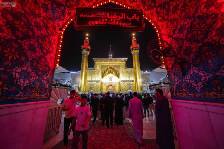 The Holy Alawi Shrine has been draped in black to mark the martyrdom anniversary of Lady Fatimah al-Zahra (SA).