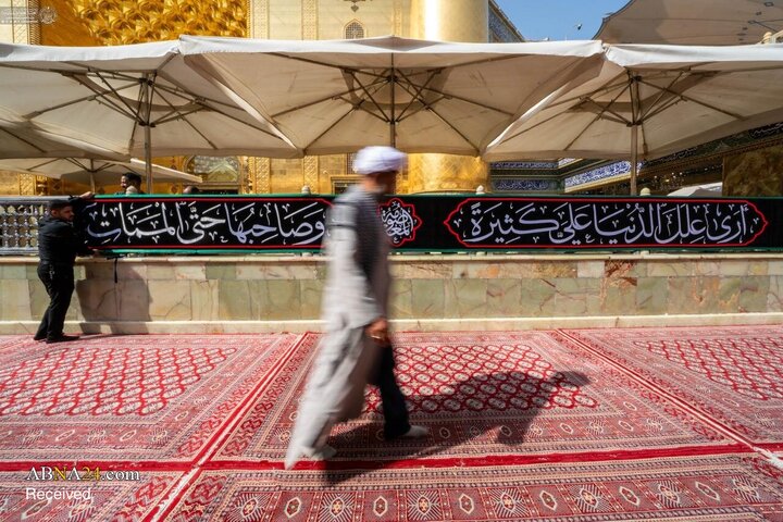 حال‌وهوای حرم مطهر امام علی(ع) در ایام فاطمیه