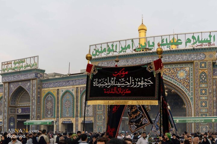 دسته‌های عزاداری ایام شهادت حضرت فاطمه زهرا(س) در بین‌الحرمین کربلا