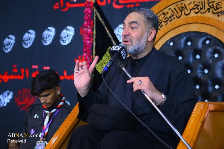 اجتماع گسترده عزاداران فاطمی در کراچی با شعار «لبیک یا زهرا»