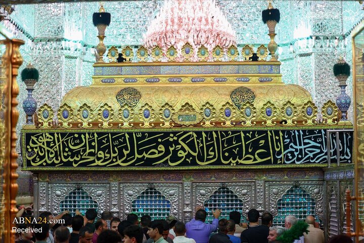 سیاه‌پوشی حرم مطهر کاظمین(ع) در سالروز شهادت حضرت فاطمه زهرا(س)