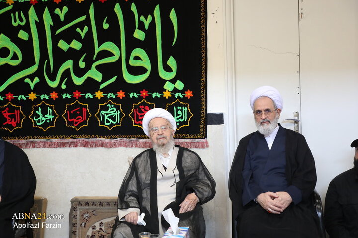 مجلس سوگواری ایام فاطمیه با حضور آیت‌الله مکارم شیرازی