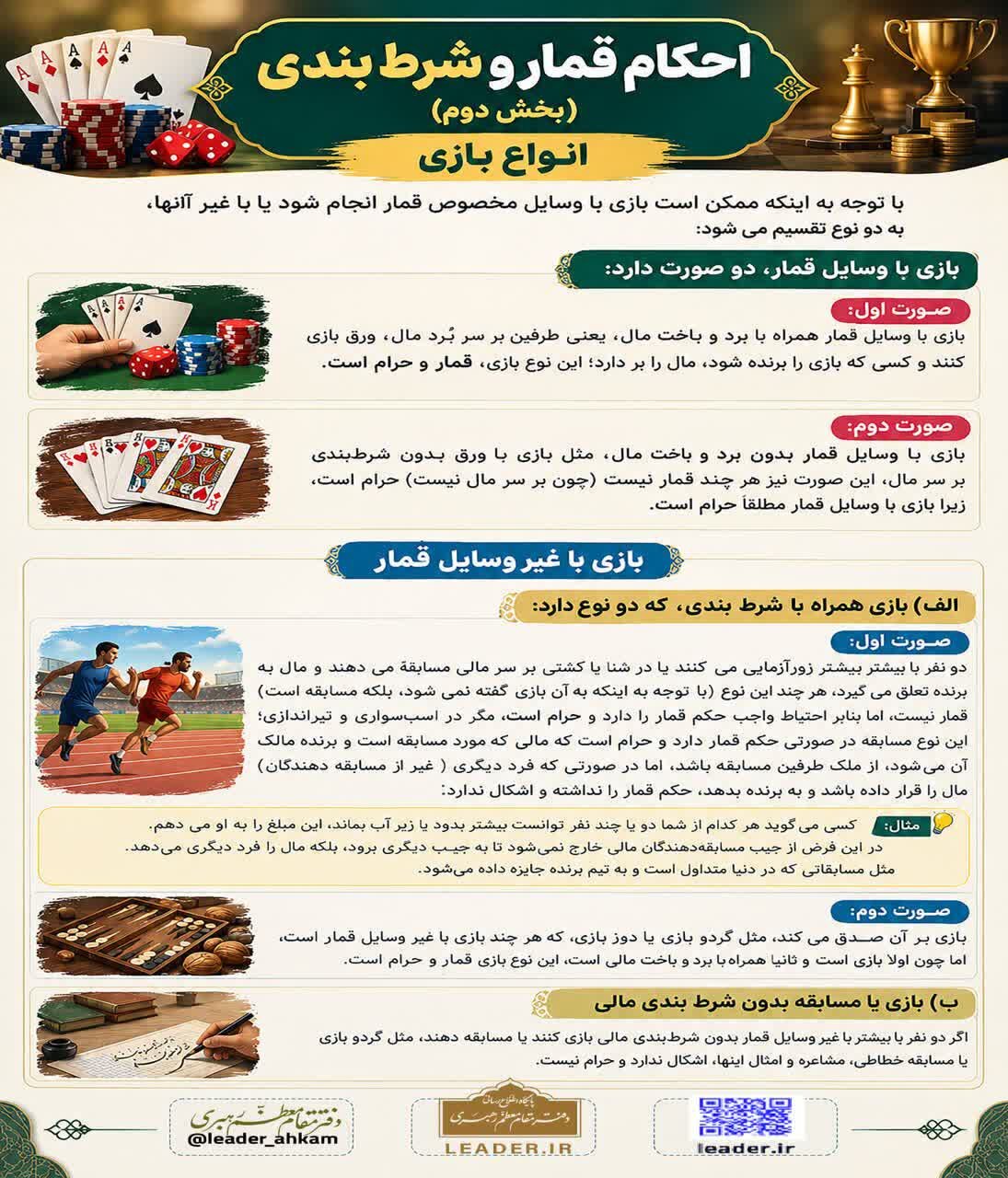 آیا بازی با ورق بدون شرط‌بندی هم حرام است؟