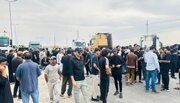 احتجاج في العراق على إغلاق منفذ جذابة الحدودي مع ايران
