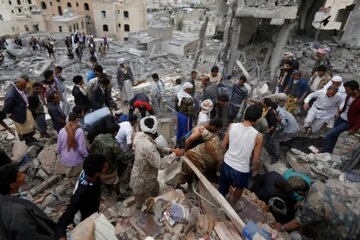 Saudi airstrike on Yemeni cement factory kills eight, including six women and a child