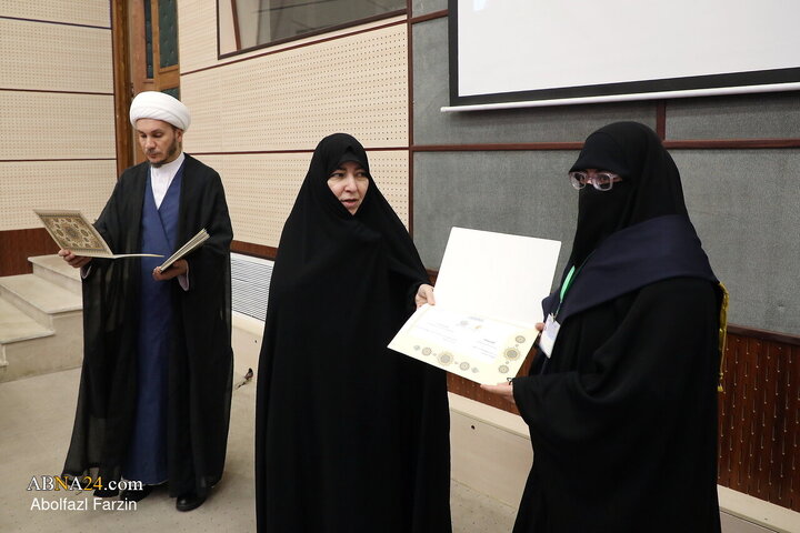 تقرير مصور/ الأمين العام للمجمع العالمي لأهل البيت(ع) يستقبل ناشطات قرآنية من كركوك العراقية