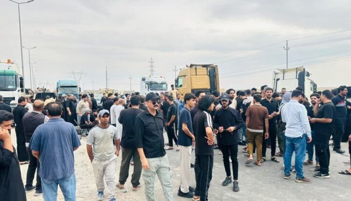احتجاج في العراق على إغلاق منفذ جذابة الحدودي مع ايران