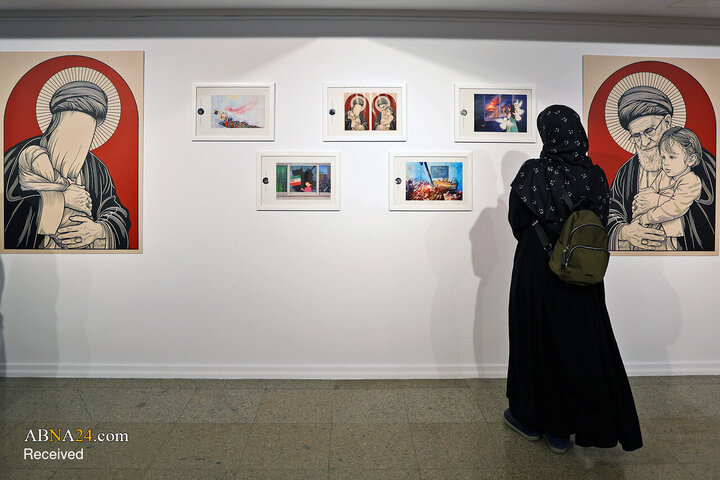 Photos: Opening of illustration exhibition "Together for Iran"