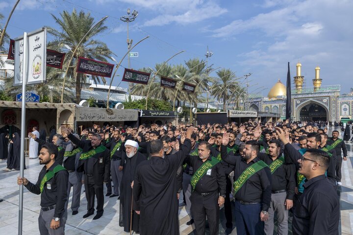 Through a unified funeral procession, staff of two holy shrines commemorate martyrdom of Lady Fatima az-Zahra