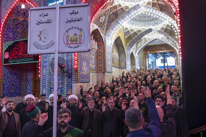 Through a unified funeral procession, staff of two holy shrines commemorate martyrdom of Lady Fatima az-Zahra