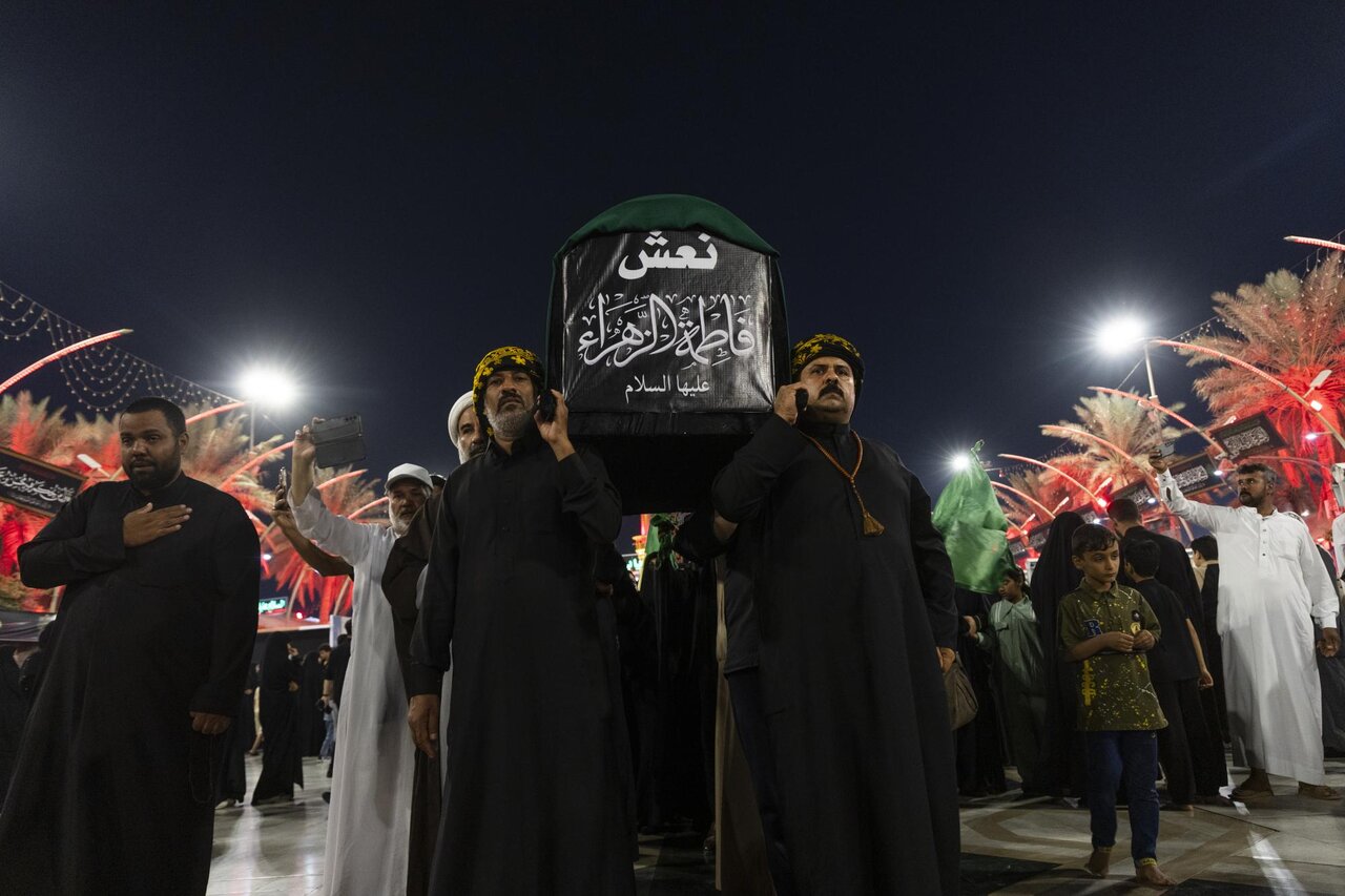 Mourning processions continue in Karbala for Lady Fatima az-Zahra