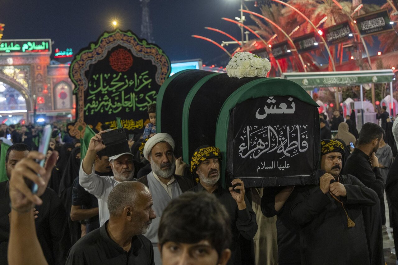 Mourning processions continue in Karbala for Lady Fatima az-Zahra