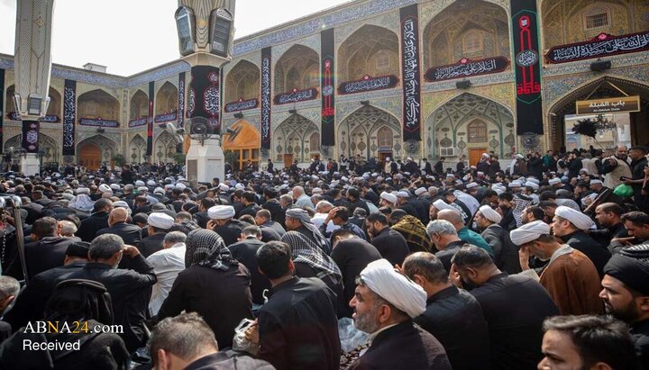 اجتماع عزاداران فاطمی در سالروز شهادت حضرت زهرا(س) در نجف