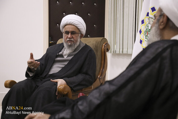 دیدار آیت الله معتوق با دبیر کل مجمع جهانی اهل بیت(ع)