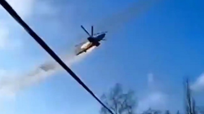 La distruzione di diversi elicotteri e caccia ucraini da parte delle forze russe
