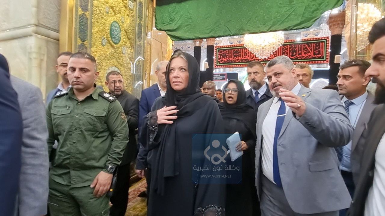 بلاسخارت تتشرف بزيارة مرقد الامام الحسين (ع) وتشارك في فعالية دينية+(صور)