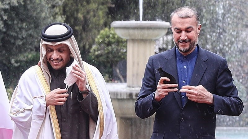 Telefonat von Außenministern der Islamischen Republik Iran und Katars