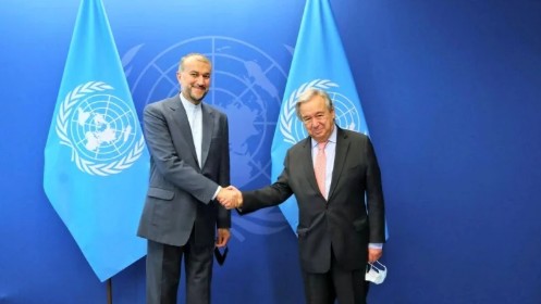 イラン外相が国連事務総長と電話会談、「イランは対話を最良の手段と認識」