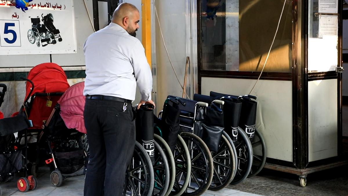 Dedicating places for strollers and elderly's pushchairs at al-Abbas shrine