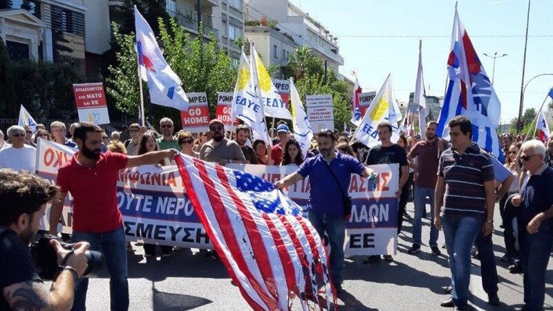 В Греции прошла антиамериканская демонстрация