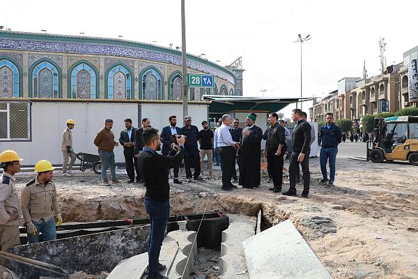 Al-Abbas shrine begins installation of concrete pillars for Umm al-Baneen courtyard project