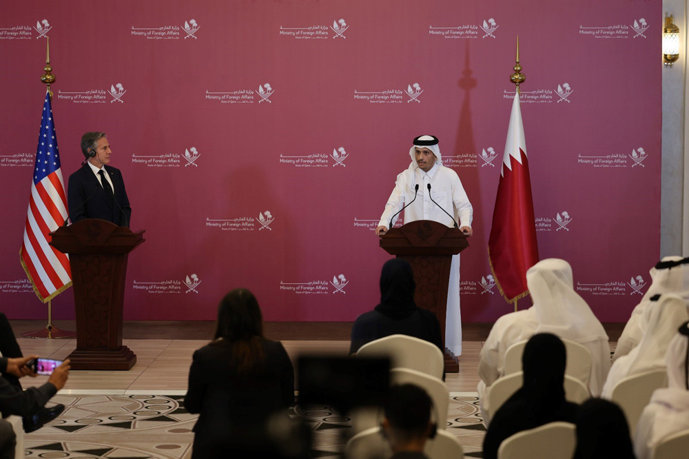 US Blinken and Qatari FM discuss Iran nuclear deal in Doha