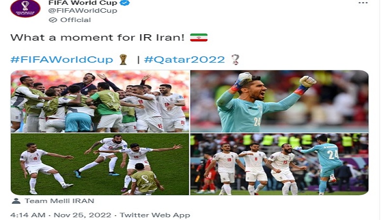 Вокуниши ҷолиби AFC ва FIFA ба таърихсозии Эрон дар Ҷоми Ҷаҳонӣ