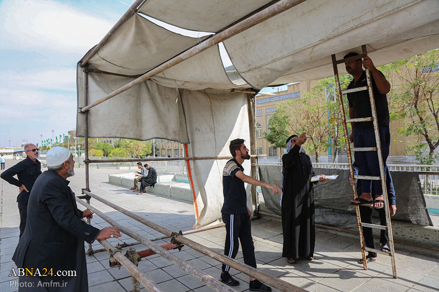 Фоторепортаж/Оформление 48 иранских и иракских шатёров(мукеб) в храме Хазрата Масуме (мир ей)