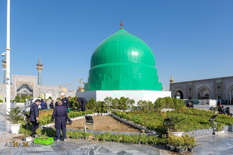 Фоторепортаж/посвящение 25 тысяч цветов святыне Имама Резы(мир ему)