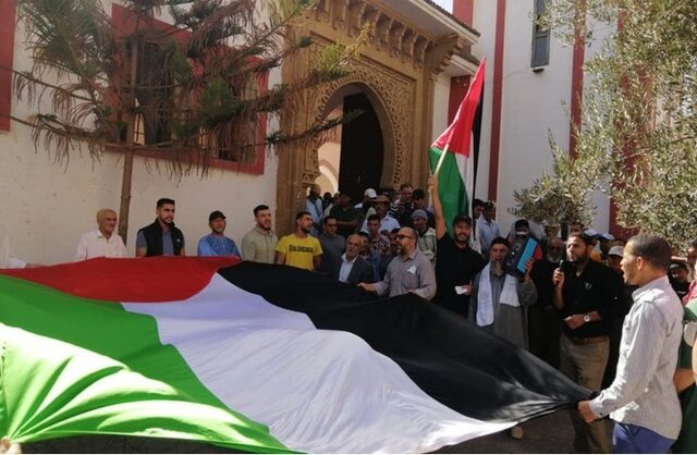 برپایی تظاهرات در مراکش در حمایت از فلسطین
