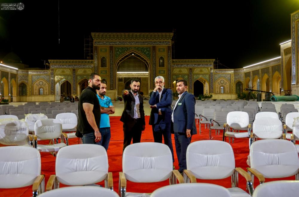 الاستعدادات الخاصة بإقامة مهرجان ولادة الرسول الأعظم (ص) الشعري في النجف الاشرف