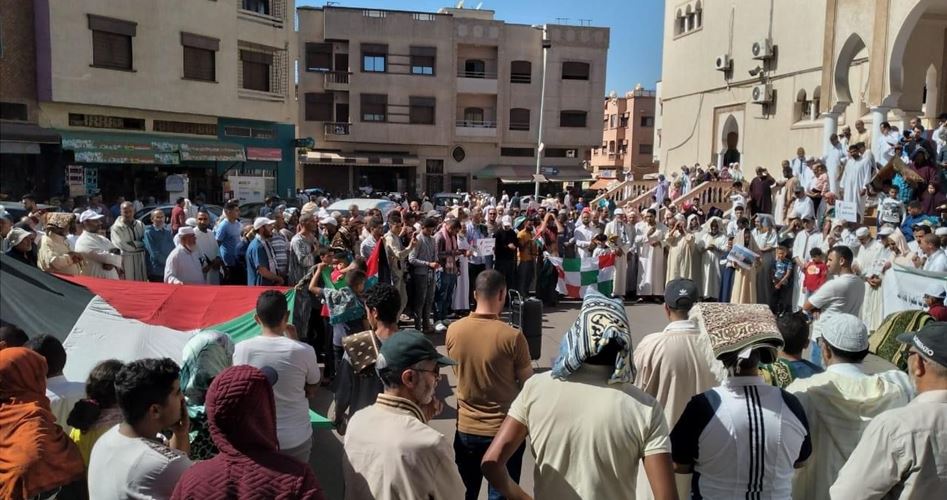 Moroccans organize 30 demonstrations in support of Al-Aqsa