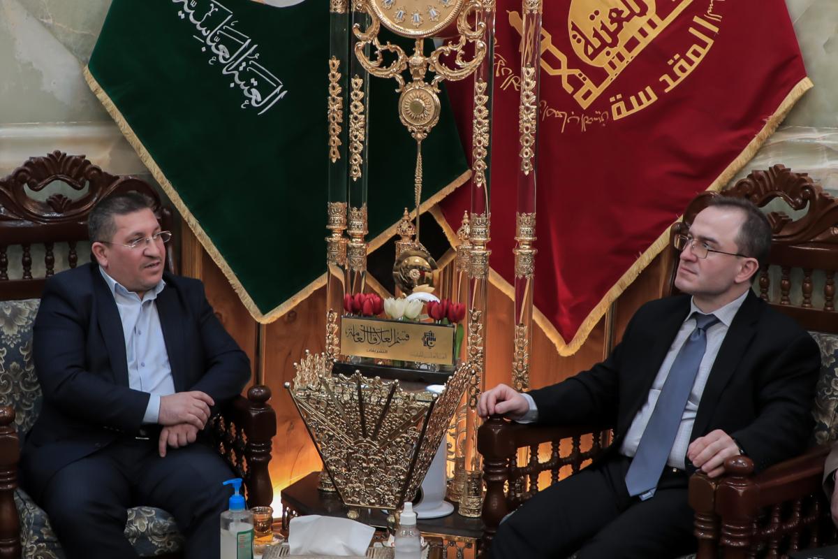 Al-Abbas holy shrine receives Russian ambassador to Iraq