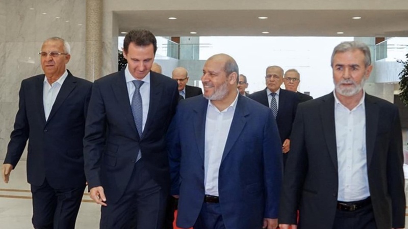 Delegazione Hamas in visita in Siria, incontro con Assad Delegazione Hamas in visita in Siria, incontro con Assad