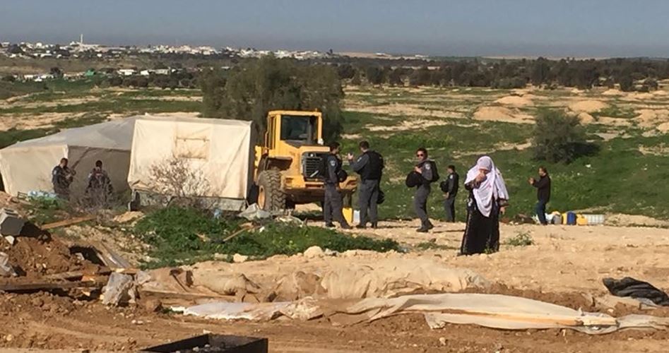 Israeli terrorists razes Palestinian village for 208th time