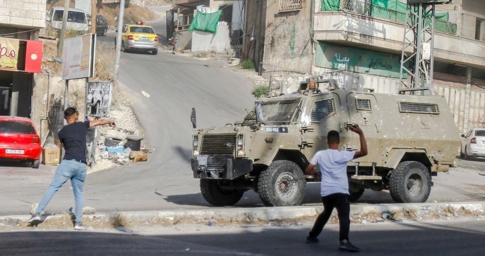Israeli terrorist forces attacks Palestinian students with tear gas in Bethlehem
