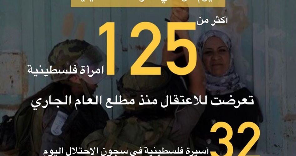 Israeli terrorists detained over 125 Palestinian women since 2022