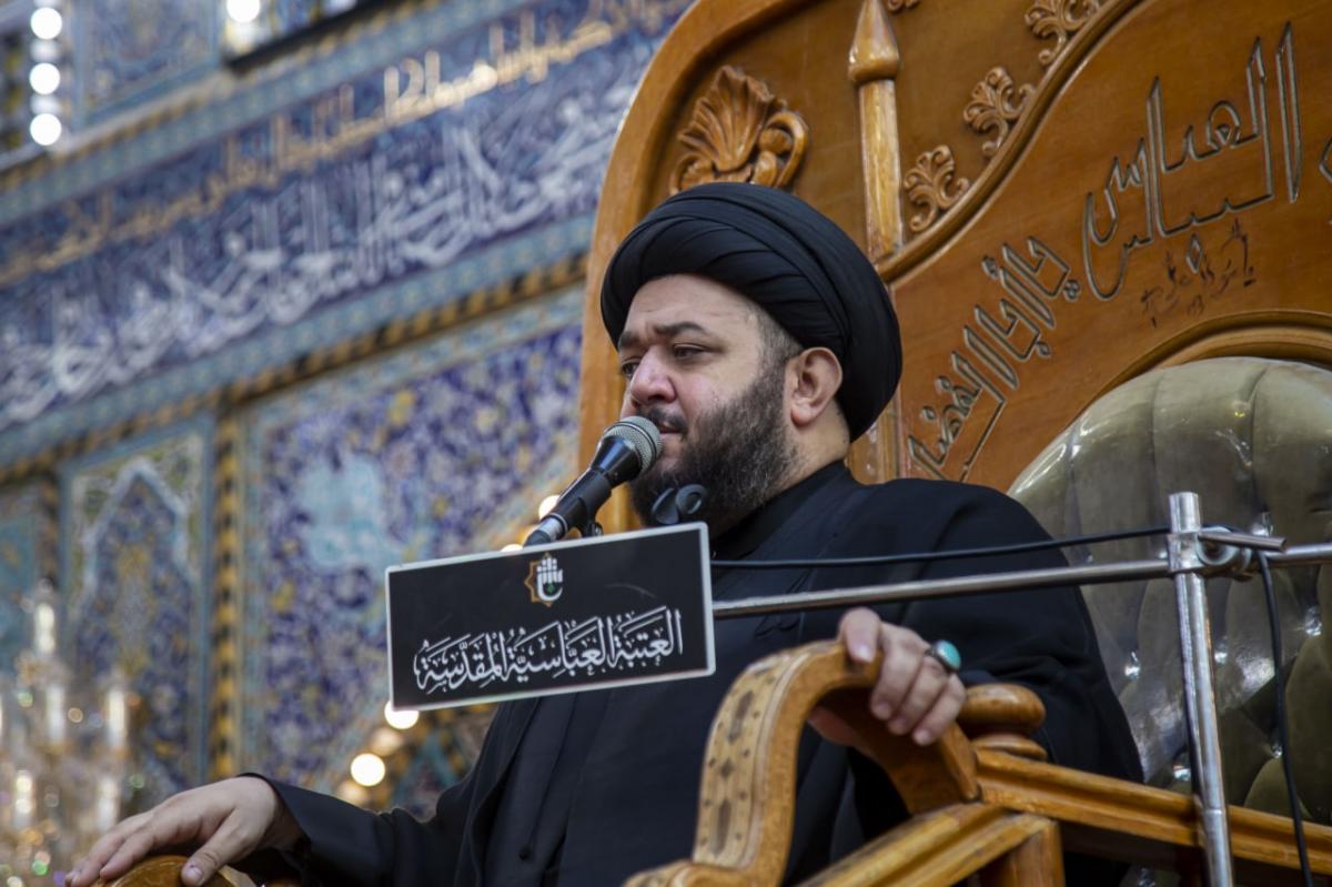 Al-Abbas holy shrine begins mourning ceremonies for martyrdom of Imam al-Askari (+Photos)