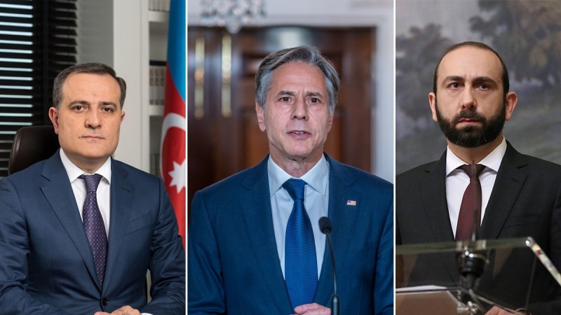 Блинкен, Бајрамов вә Мирзојан арасында үчтәрәфли ҝөрүш кечирилиб