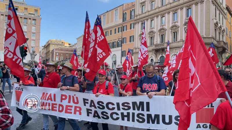 Протесты против роста цен на энергоносители в Италии