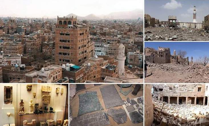 استهداف العدوان للآثار والمعالم اليمنية.. حقد وإجرام!