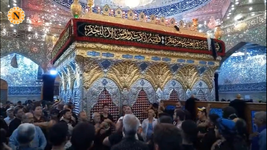 ویدیو/ عزاداری زوار اربعین حسینی در آرامگاه جناب میثم تمار