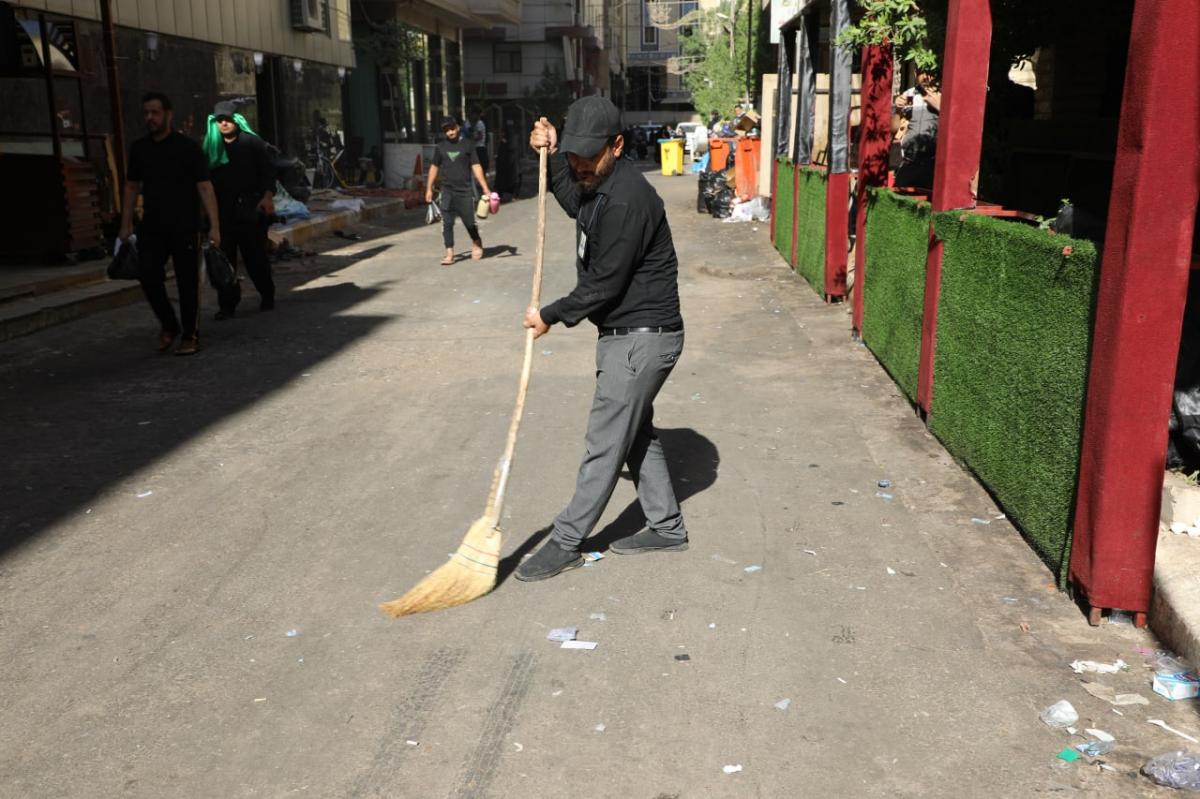 Department between Two Holy Shrines carrying out cleaning works after Ziyarat Arbaeen
